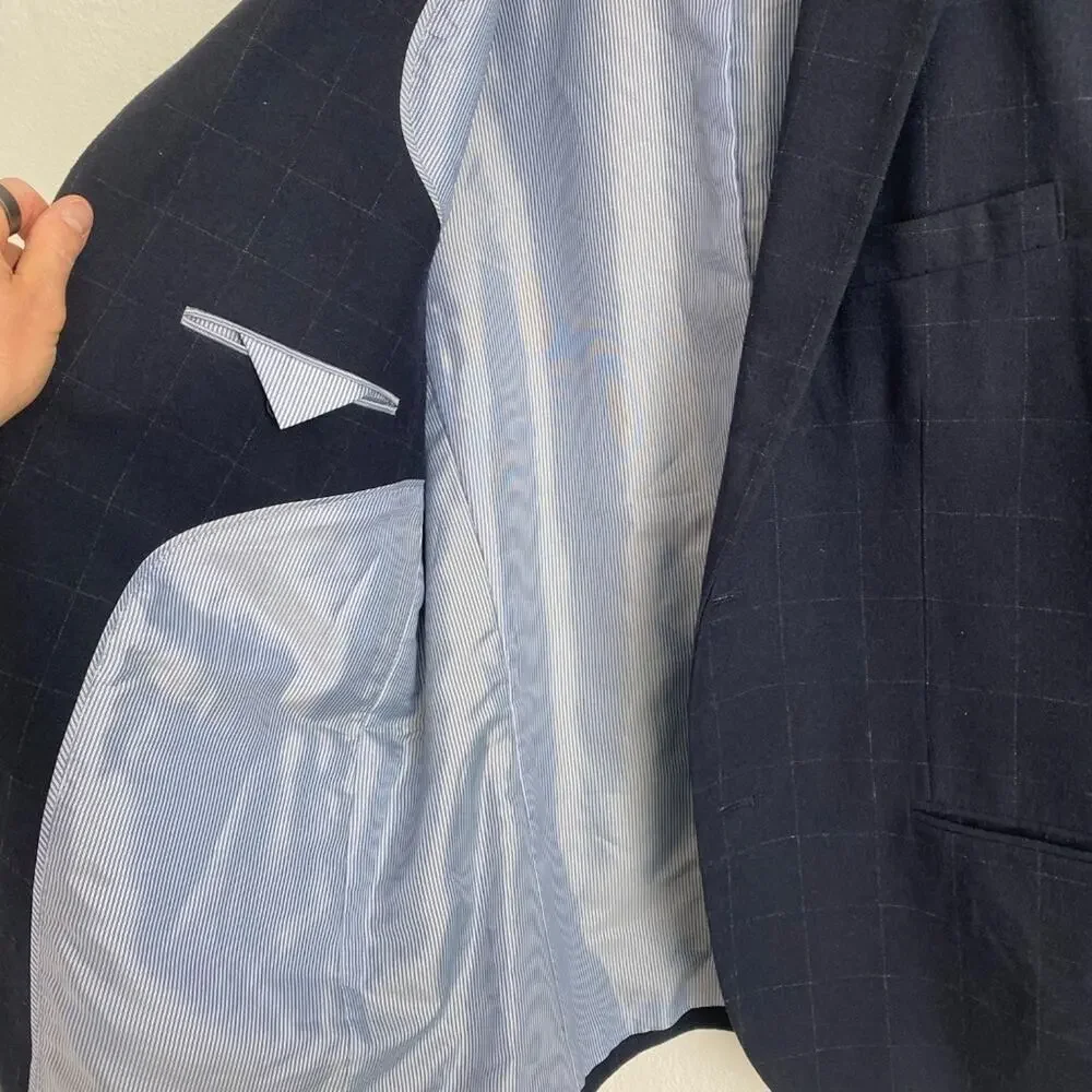 Banana Republic Men's Tailored Slim Fit Wool Blend Suit Blazer - 46R